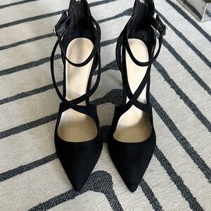 Nine West Black Strappy Heels